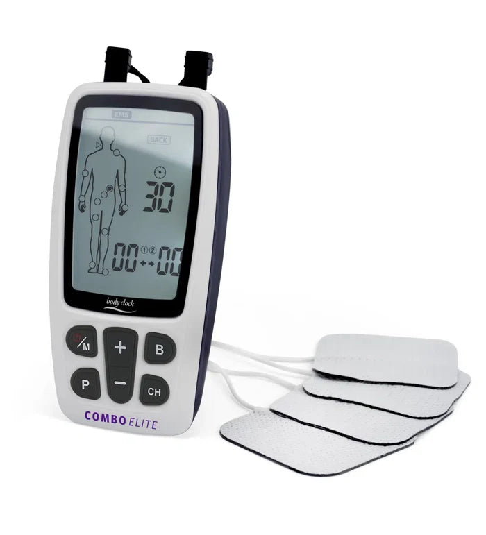Elle TENS Combo Elite right side view highlighting ergonomic maternity TENS design