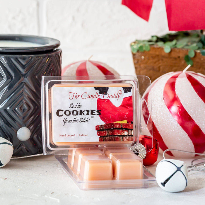 5 Pack - Best Be Cookies Up In This Bitch - Chocolate Chip Christmas Cookie Scented - 30 Cubes - 10 Ounces Total - The Candle Daddy