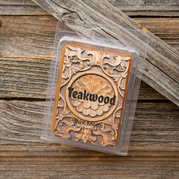 5 Pack - Teakwood - Rustic, Earthy, Sweet Scented Melt- Maximum Scent Wax Cubes/Melts - 2 Ounces x 5 Packs = 10 Ounces - The Candle Daddy