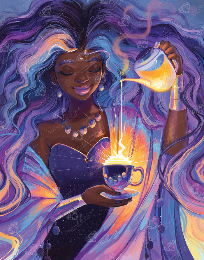 Diamond Painting A Cup of Sunshine 22" x 28" (55.6cm x 70.7cm) / Round with 61 Colors including 3 ABs and 5 Fairy Dust Diamonds / 51,914