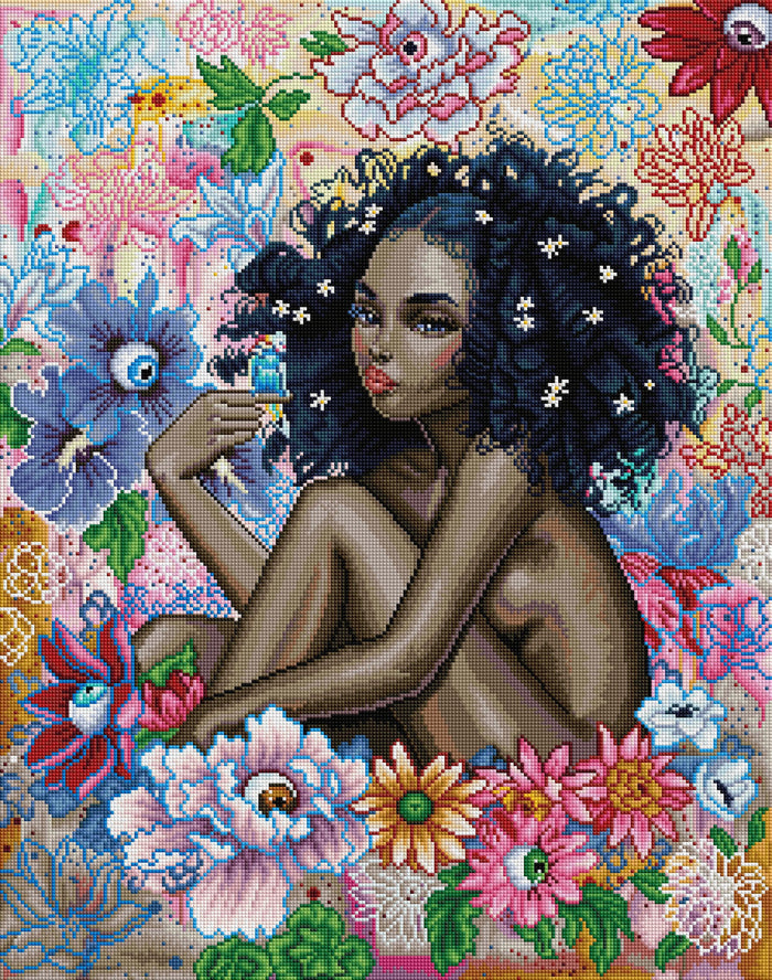 Diamond Painting A Lingering Daydream 22" x 28" (55.8cm x 70.7cm) / Square with 62 Colors including 4 ABs / 63,616