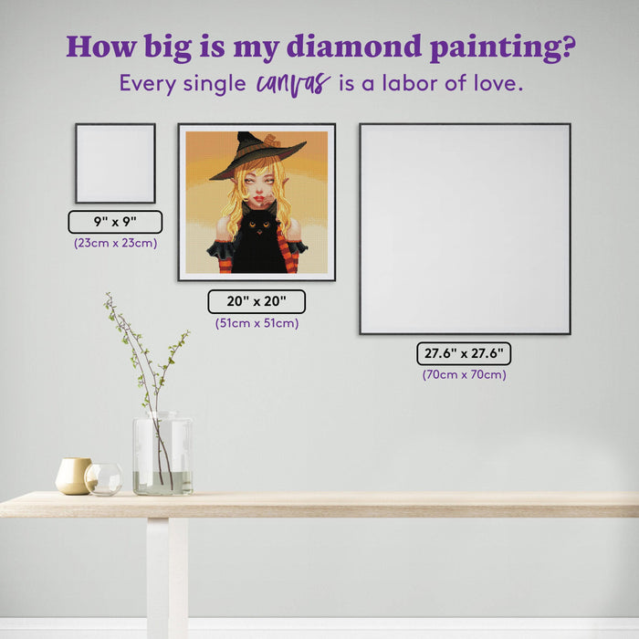 Diamond Painting A Little Witchy 20" x 20" (51cm x 51cm) / Square With 34 Colors Including 3 ABs / 40,401