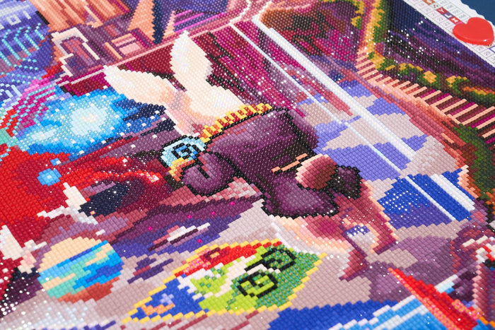 Diamond Painting A Question of Reality 27.6" x 39" (70cm x 99cm) / Square with 76 Colors including 5 AB Diamonds and 2 Fairy Dust Diamonds / 108,501