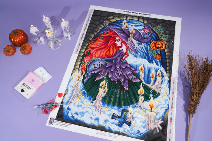 Diamond Painting A Special Night 22" x 31" (55.8cm x 78.7cm) / Square With 57 Colors Including 4 ABs and 1 Fairy Dust Diamonds / 70,784