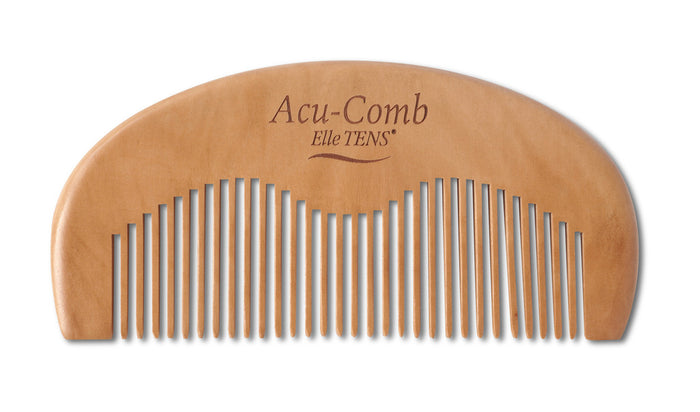 Acu-Comb labour comb shown flat highlighting ergonomic acupressure design