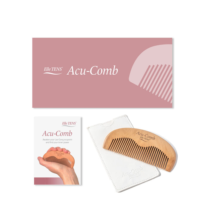 Acu-Comb labour comb pack shot showing acupressure pain relief tool for childbirth