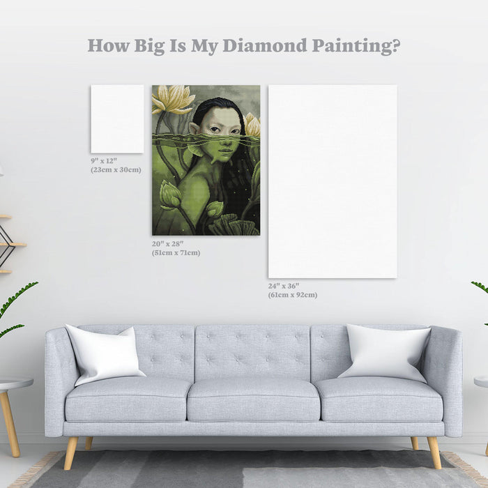 Diamond Painting Akemi 20" x 28" (51cm x 71cm) / Round With 32 Colors Including 4 ABs / 45,612