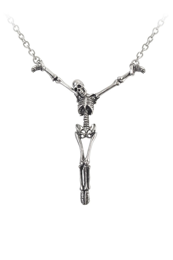 hanging skeleton necklace