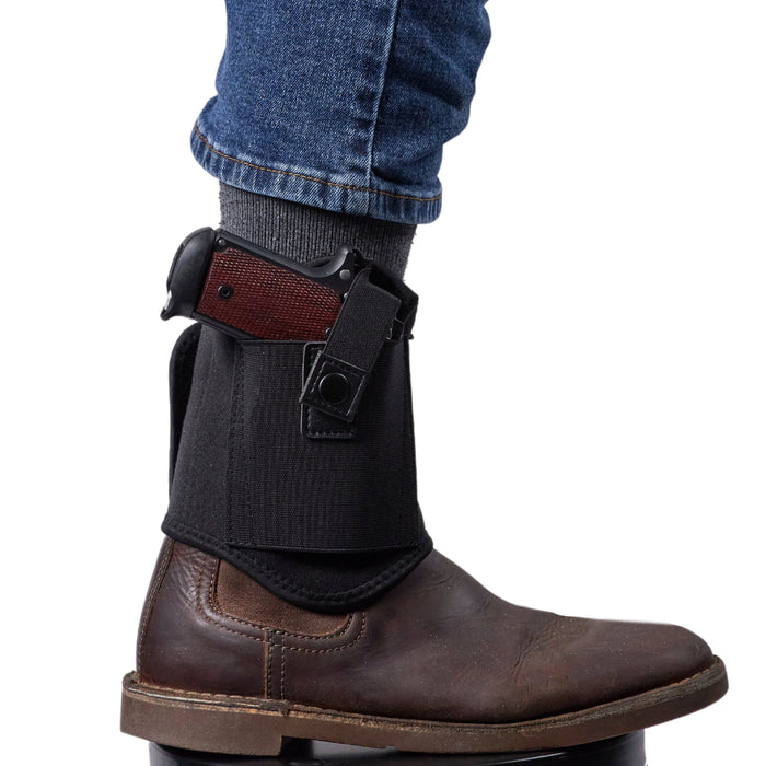Unisex Single Strap Ankle Holster by DS Conceal -  Secure Holster for Women and Men -  Holster for Gun and Pistol -  Ankle Holster by DS Conceal -  Single Strap Ankle Holster -  lady conceal -  Ankle Holster by DS Conceal -  gun hideing product -  concealed ankle holster -  sneaky pete ankle holster -  ankle holsters for pistols -  revolver ankle holster -  desantis ankle holster