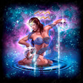 Diamond Painting Aquarius 22" x 22" (55.8cm x 55.8cm) / Square with 52 Colors including 3 ABs / 50,176