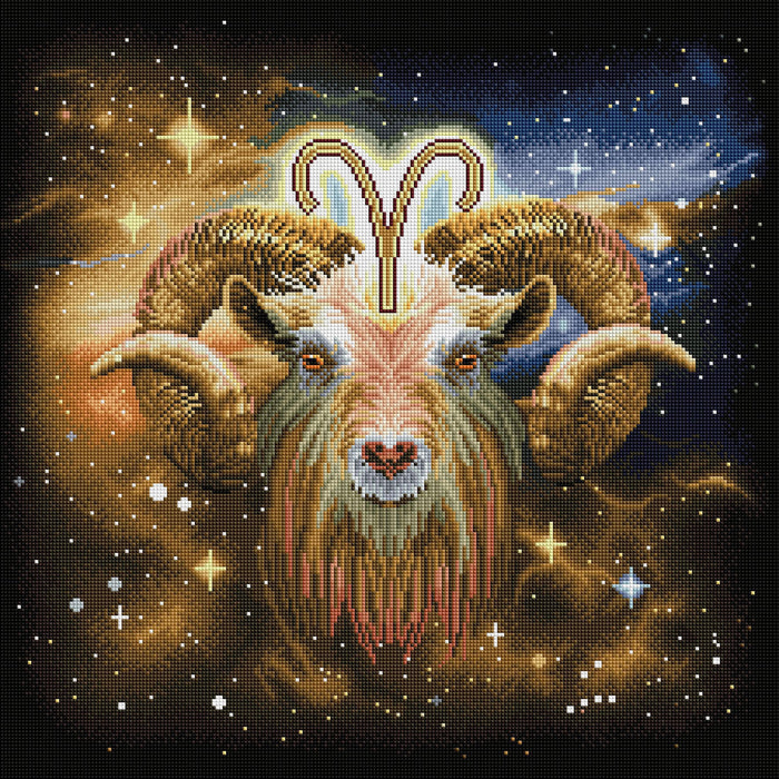 Diamond Painting Aries 22" x 22" (55.8cm x 55.8cm) / Square with 52 Colors including 3 ABs / 50,176