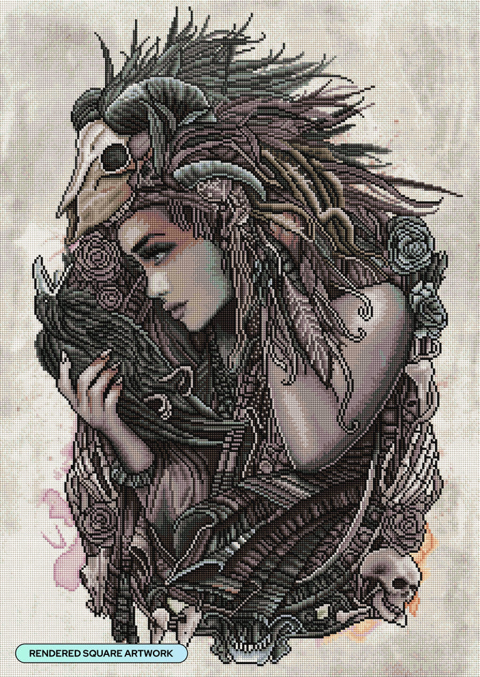 Diamond Painting Ashura 22" x 31" (56cm x 79cm) / Square with 49 Colors including 2 ABs / 70,784