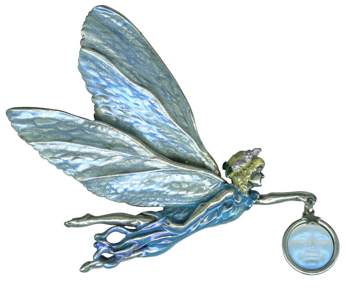 Astral's Glass Seaview Moon Pin Pendant (Turquoise)