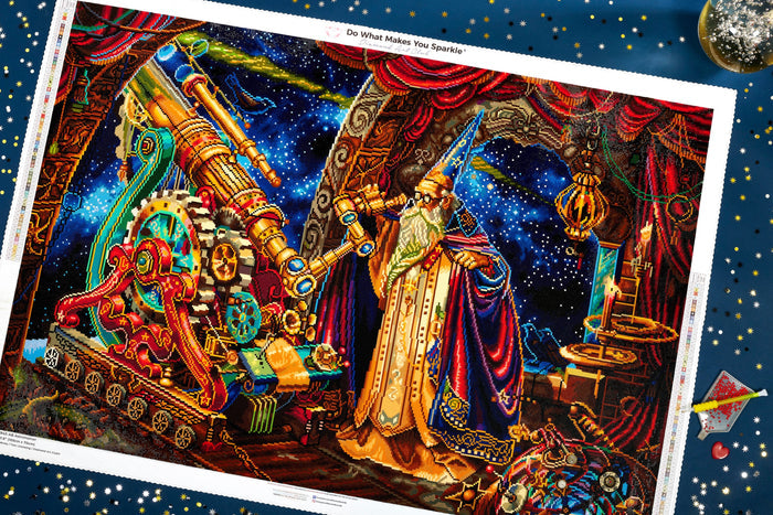 Diamond Painting Astronomer 41.3" x 27.6" (105cm x 70cm) / Square with 66 Colors including 4 ABs / 118,301