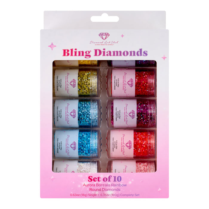 Diamond Painting Aurora Borealis - Rainbow Round (Set of 10)