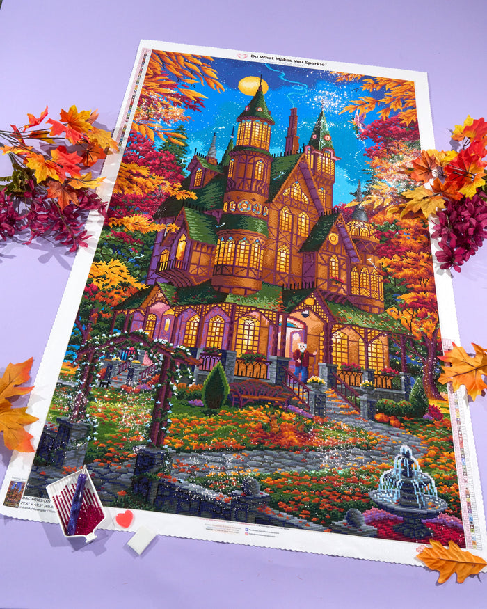 Diamond Painting Autumn Magic 27.6" x 47.2" (69.9cm x 119.7cm) / Square with 60 Colors including 2 ABs and 1 Frosted Diamond and 1 Fairy Dust Diamond / 135,161