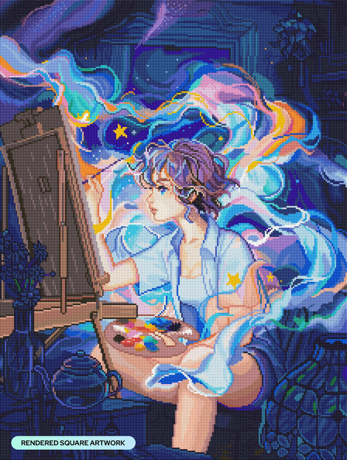 Diamond Painting Away From It All 22" x 29" (55.8cm x 74cm) / Square With 73 Colors Including 5 ABs / 66,528