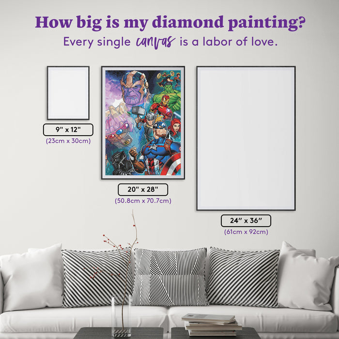 Diamond Painting Balance 20" x 28" (50.8cm x 70.7cm) / Square with 66 Colors including 5 ABs / 57,936