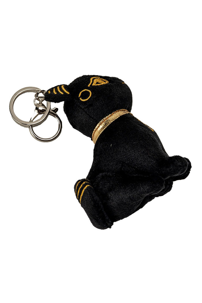 black cat plush toy keychain