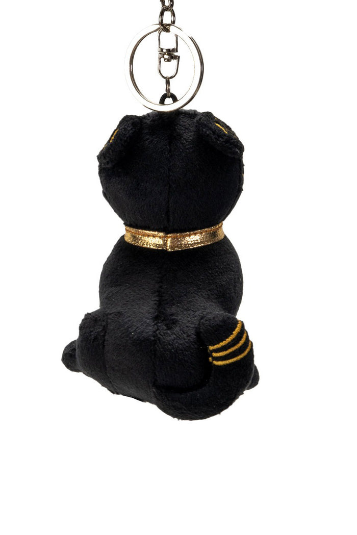 black cat bastet plush toy keychain