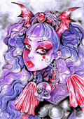 Diamond Painting Bat Princess 22" x 31" (56cm x 79cm) / Square With 29 Colors Including 5 ABs / 68,952