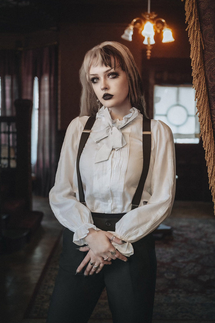womens romantic goth old fashioned shirt
