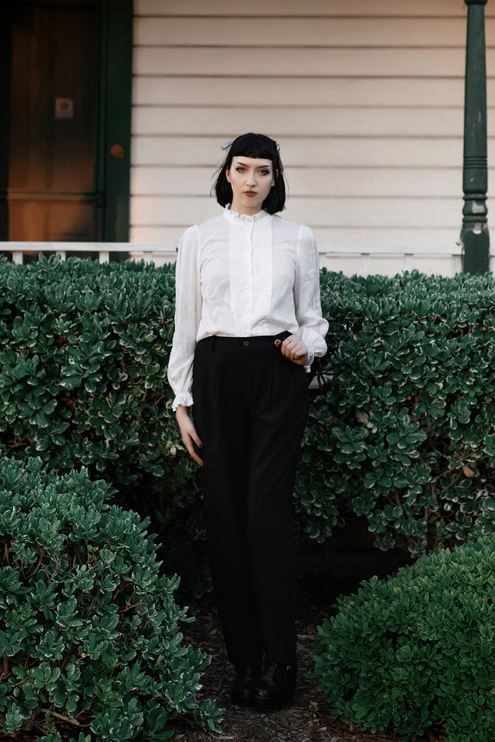 womens button down pirate goth top