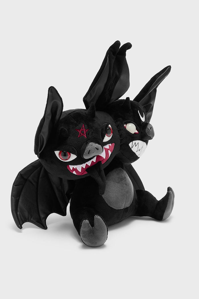 two headed oddities bat plush toy