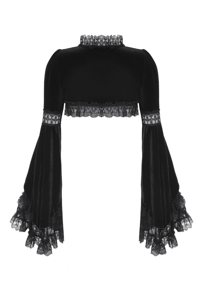 exaggerated dramatic bell sleeve shrug bolero jacket
