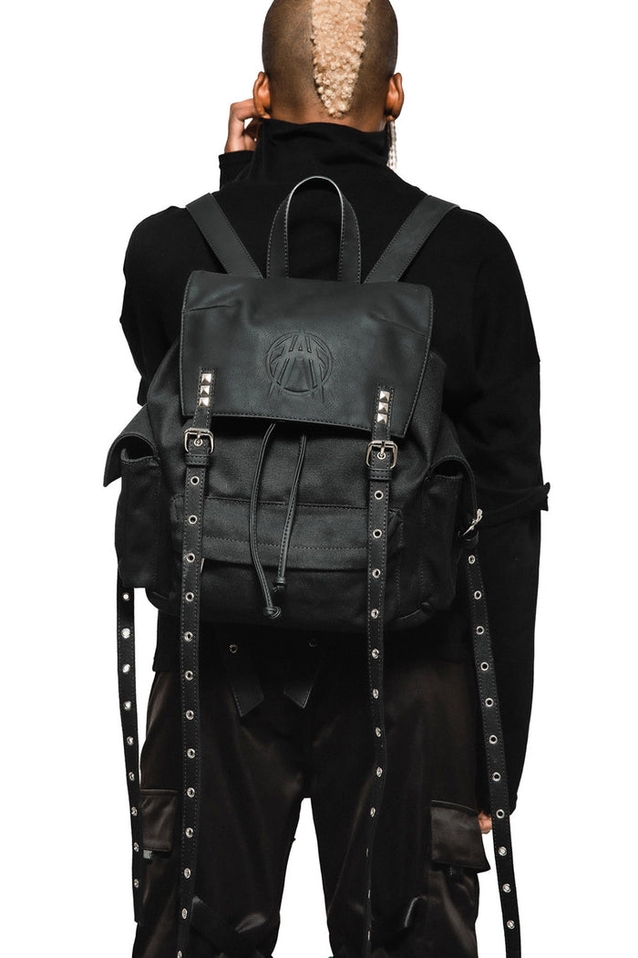 studded punk backpack