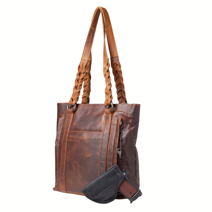 Bella Concealed Carry Tote Cognac
