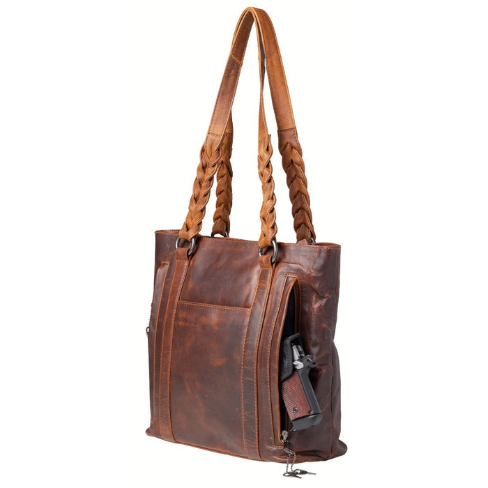 Bella Concealed Carry Tote Cognac