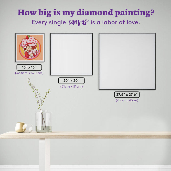 Diamond Painting Berry Best Buddies-AMZ 13" x 13" (32.8cm x 32.8cm) / Round with 27 Colors including 2 AB Diamonds and 1 Fairy Dust Diamonds / 13,689