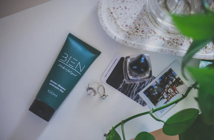 BIEN water based intimate gel 100ml product image with angled view