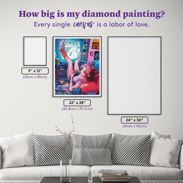 Diamond Painting Big Sis 22" x 28" (55.8cm x 70.7cm) / Square With 61 Colors Including 4 ABs / 63,616