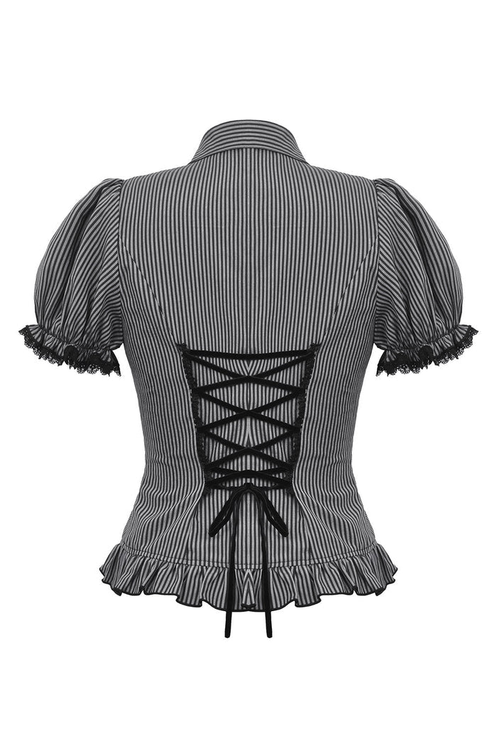 Black Cat Coven Cameo Blouse - womens tops - VampireFreaks - Dark In Love