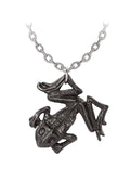 spooky skeleton frog necklace