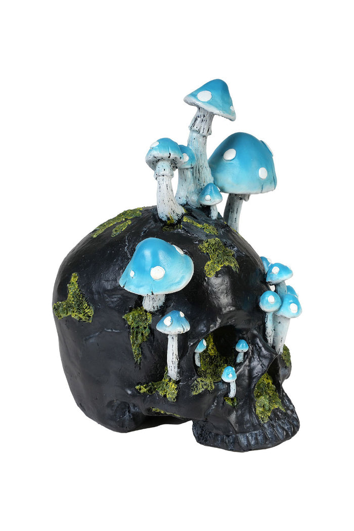 black skull figurine statue