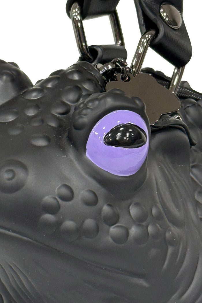 halloween black frog tad shaped handbag by windy willow