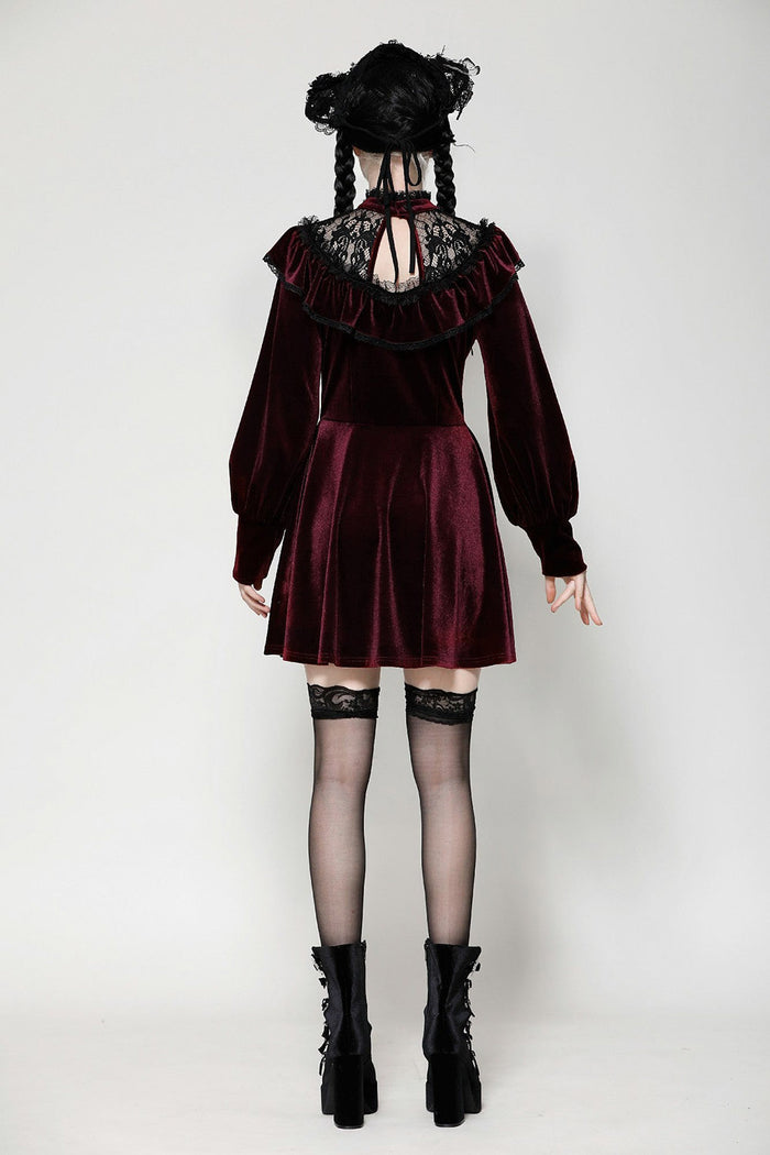 high waisted mini goth dress