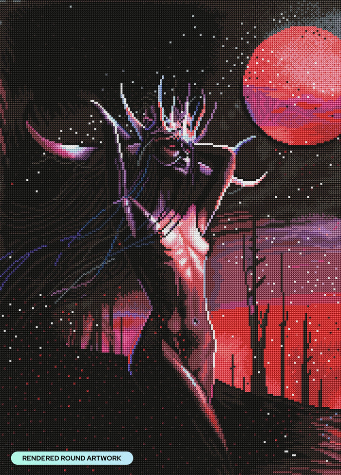 Diamond Painting Blood Moon 20" x 28" (50.7cm x 70.6cm) / Round with 46 Colors including 4 ABs / 45,612
