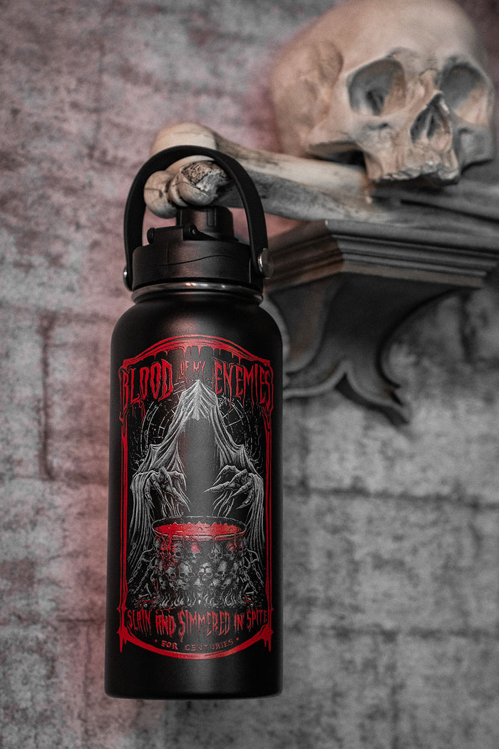 stainless steel grim reaper tumbler water bottle