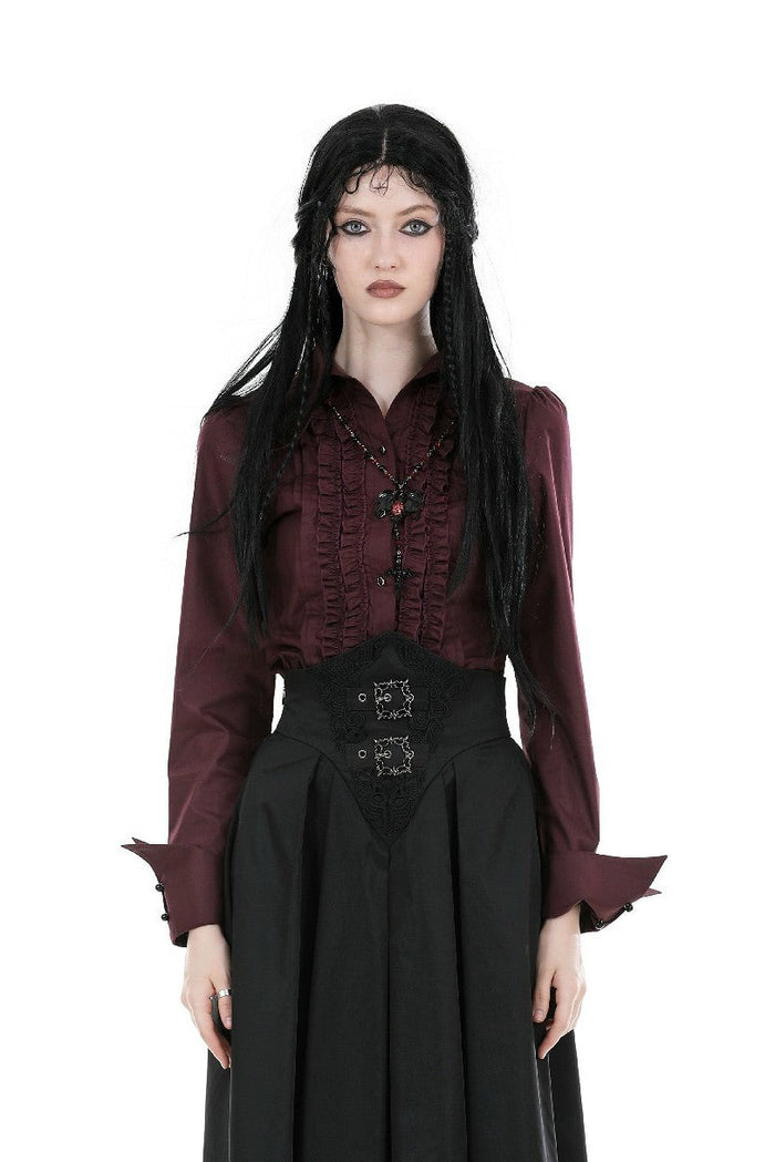 ruffled gothic blouse