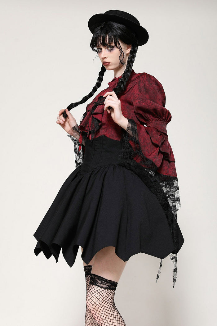 red and black v-day top