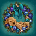 Diamond Painting Blue Christmas 17" x 17" (42.6cm x 42.6cm) / Round with 43 Colors including 4 ABs / 23,104