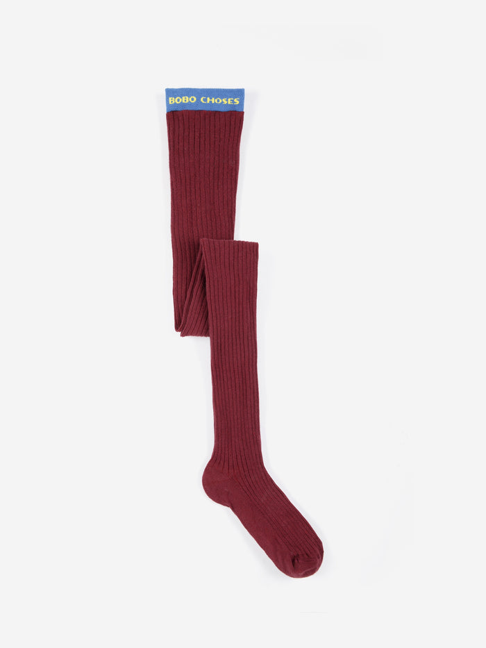 Bobo Choses | Accessoires | Bobo Choses ribbed tights | Red