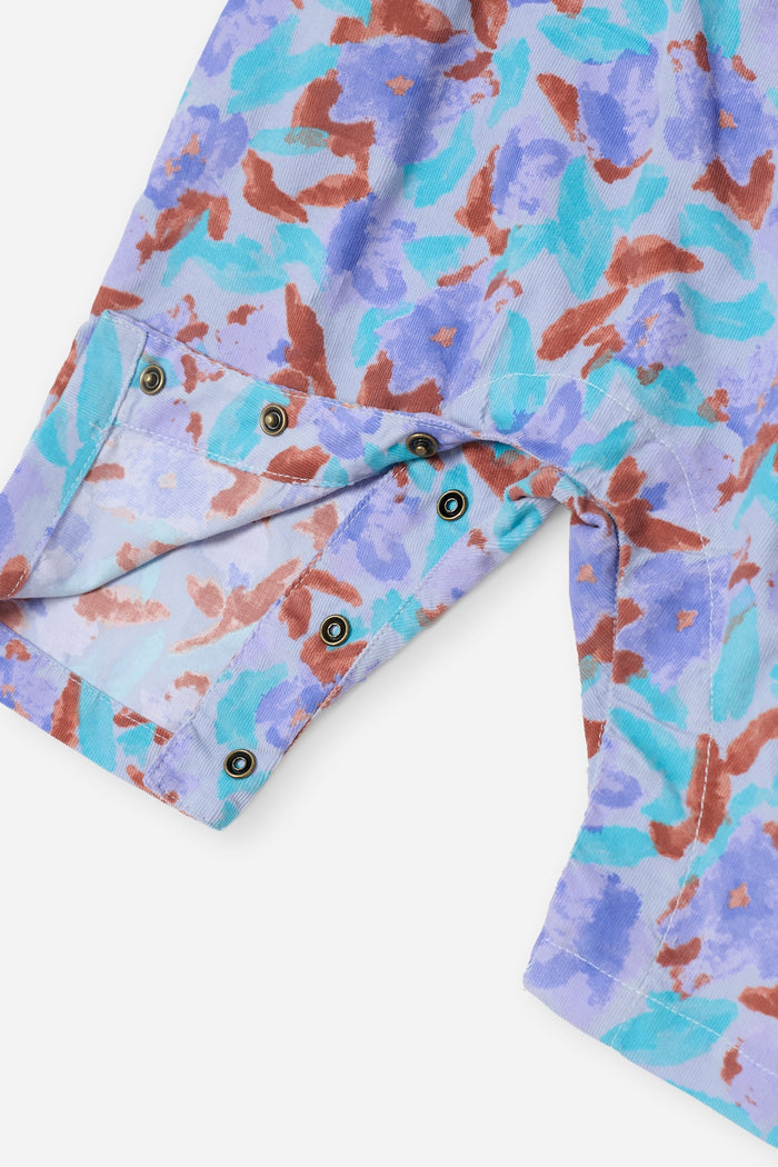 Bobo Choses | Tuinbroek Watercolor all over corduroy overall | Offwhite