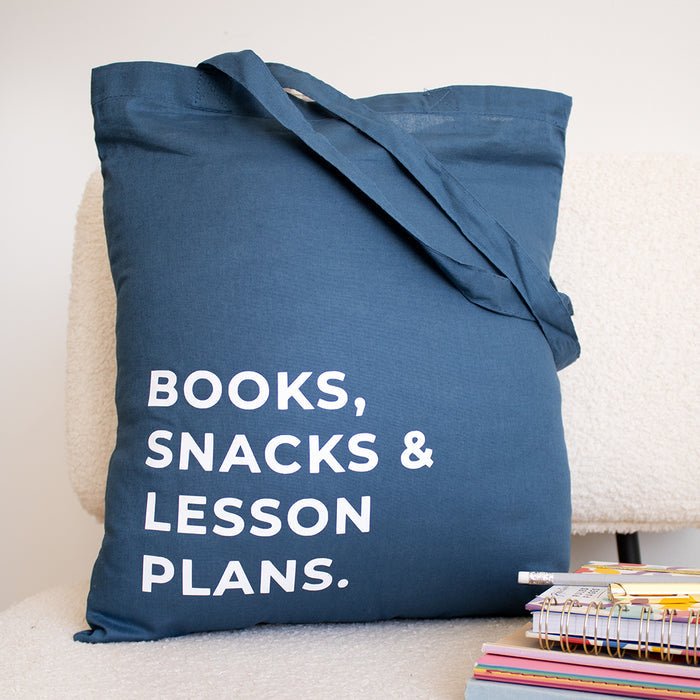 Books, Snacks, Lesson Plans Tote Bag | TreatBox
