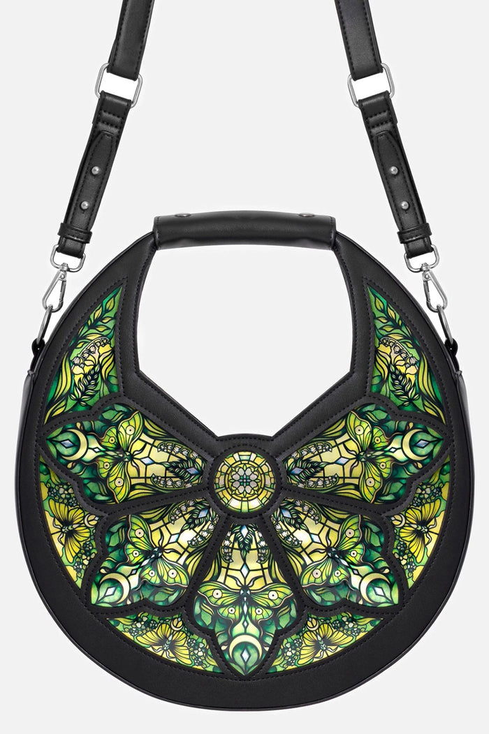green crescent bag