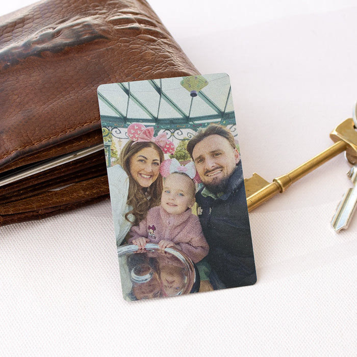 Boxed Personalised Aluminium Photo Wallet Card